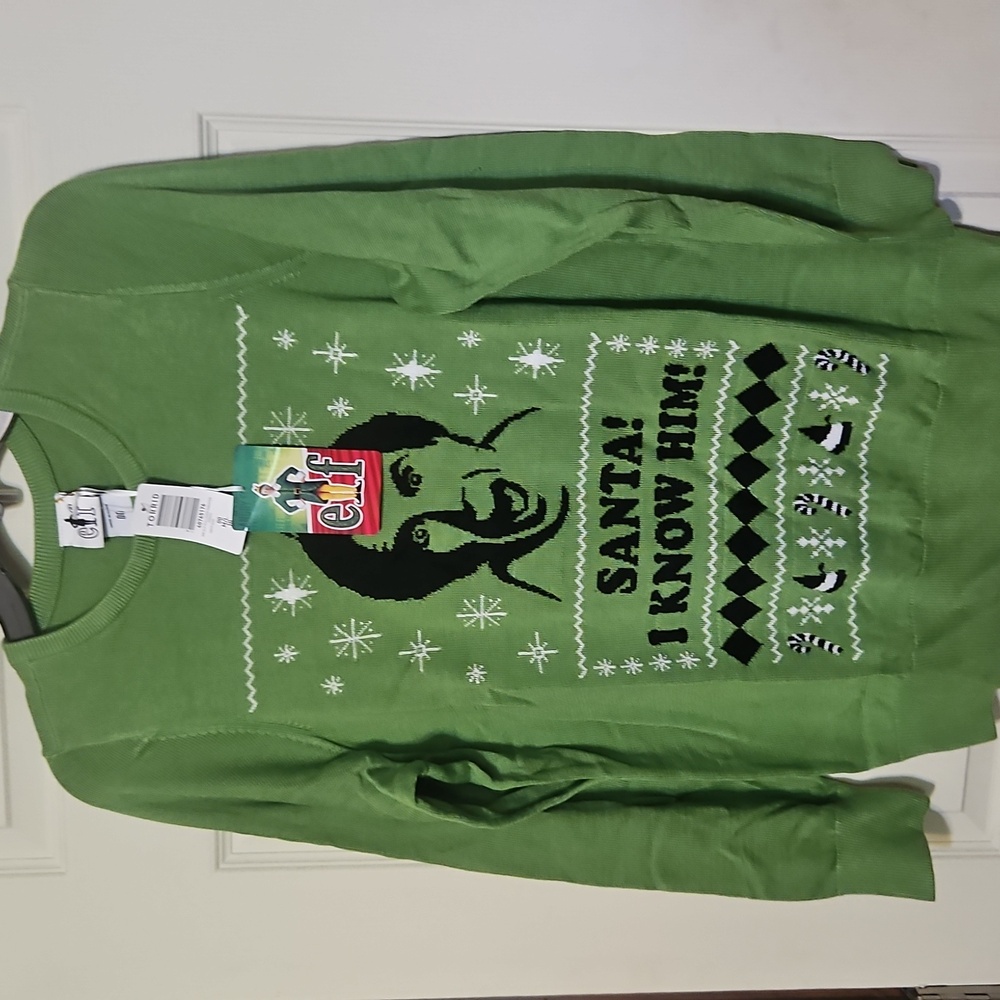 TORRID LIMITED EDITION ELF CHRISTMAS SWEATER: GREEN: NEW WITH TAGS:SIZE 00 (M/L)